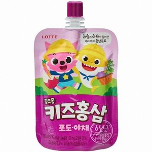 핑크퐁 키즈홍삼 포도야채 100ml