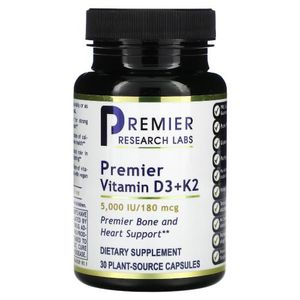 프리미어 비타민D3+ K2 5000IU/180mcg