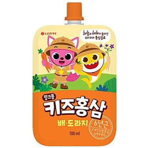 핑크퐁 키즈홍삼 배 도라지 100ml
