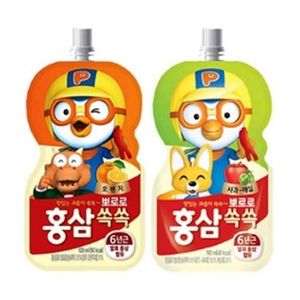 뽀로로 홍삼쏙쏙 100ml 2종(사과매실, 오렌지)