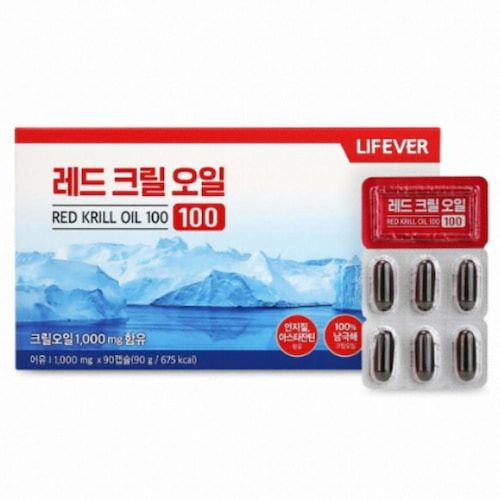 라이프에버 레드 크릴 오일 100