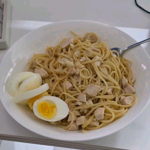ワンパン鶏むね肉パスタのサムネイル