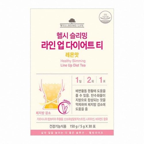 웰빙라이프 헬시 슬리밍 라인 업 다이어트 티 레몬맛