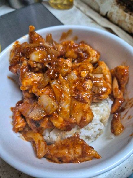 양념 닭가슴살 덮밥의 썸네일