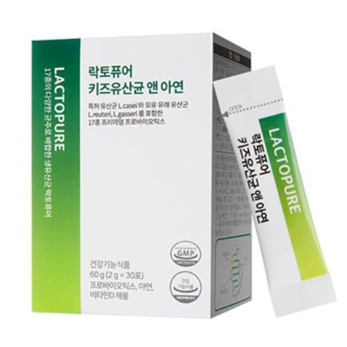 락토퓨어 키즈 유산균 앤 아연