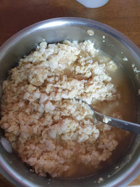 絹ごし豆腐と卵のオートミール粥のサムネイル