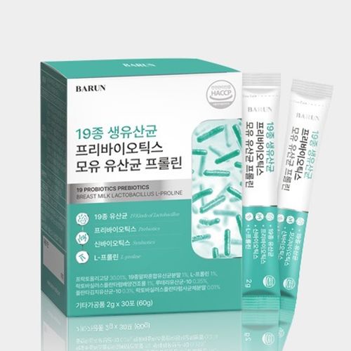 19종 생유산균 프리바이오틱스 모유 유산균 프롤린