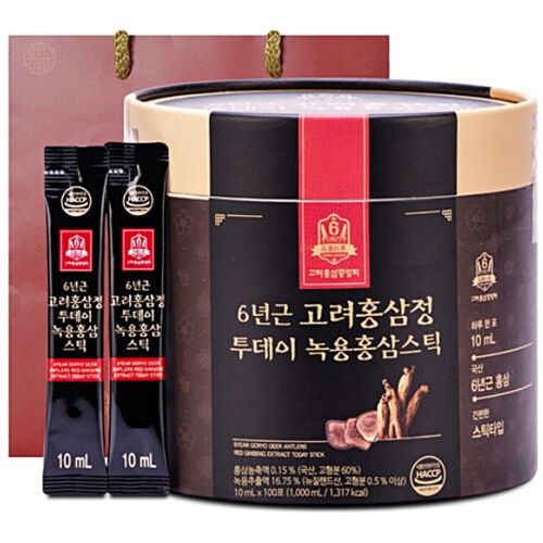 6년근 고려홍삼정 투데이 녹용홍삼스틱 10ml
