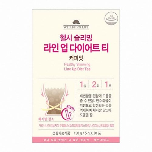 웰빙라이프 헬시 슬리밍 라인 업 다이어트 티 커피맛