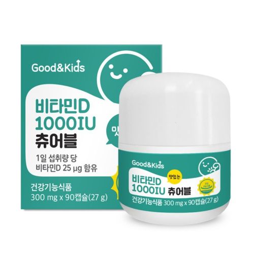 굿앤키즈 비타민D 1000IU 츄어블