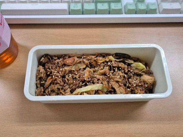ナスと鶏むね肉のチャーハンのサムネイル