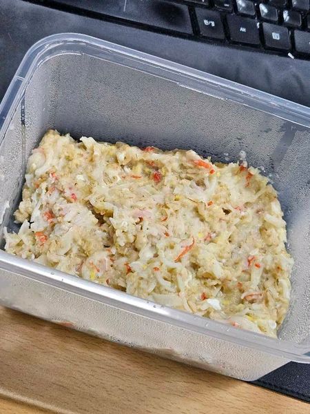カニ肉オートミール粥2のサムネイル