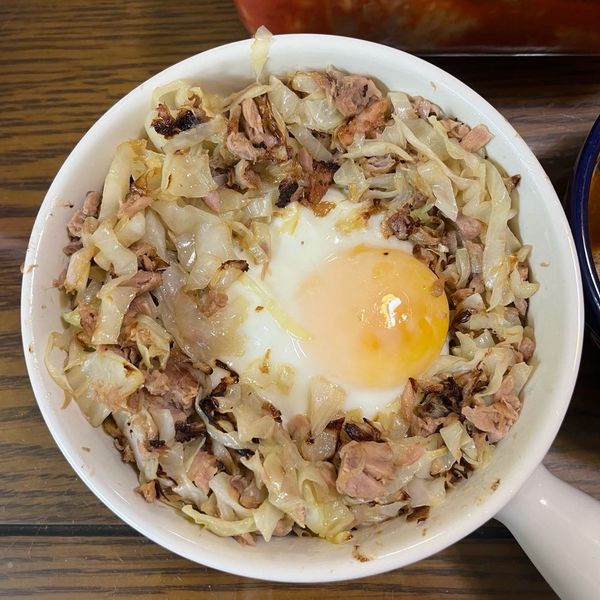 キャベツとツナの丼ぶりのサムネイル