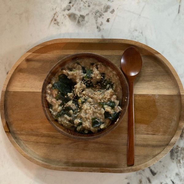 オートミールツナとワカメのお粥🐟🍚のサムネイル