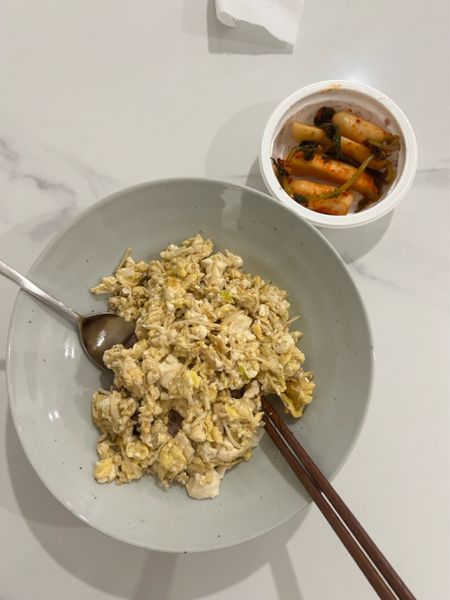 やわらか豆腐と卵のエノキ丼のサムネイル