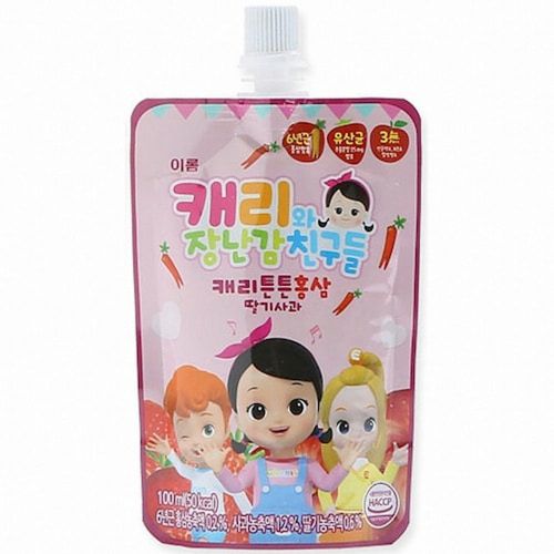 캐리와 장난감친구들 캐리튼튼 홍삼 딸기사과 100ml