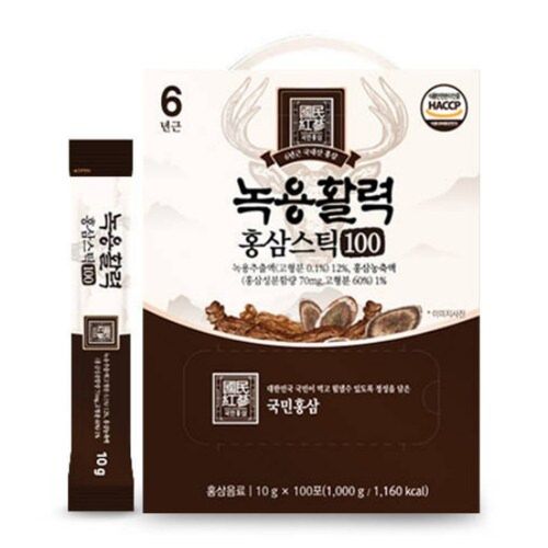 국민홍삼 녹용활력 홍삼스틱 10g