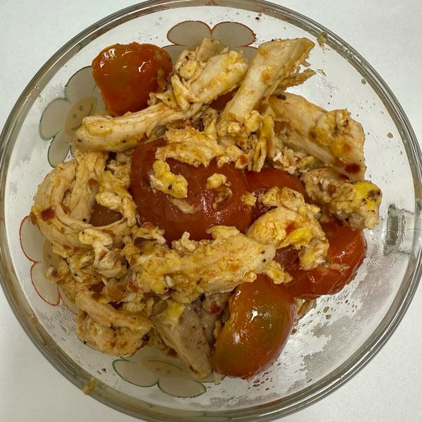 鶏むね肉のトマト＆卵炒めのサムネイル