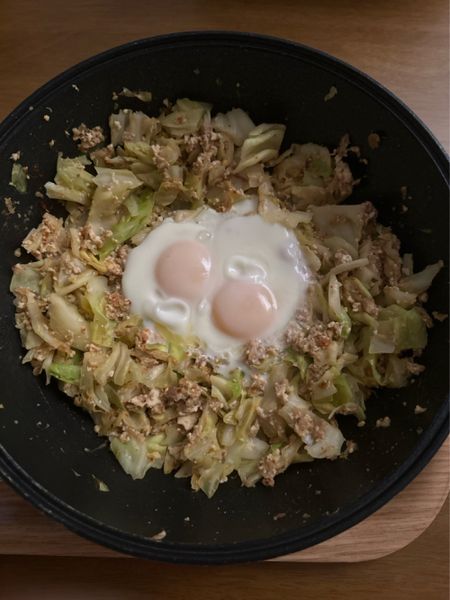 キャベツ・ツナ・豆腐丼（オートミール）のサムネイル