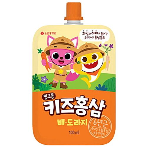 핑크퐁 키즈홍삼 배 도라지 100ml