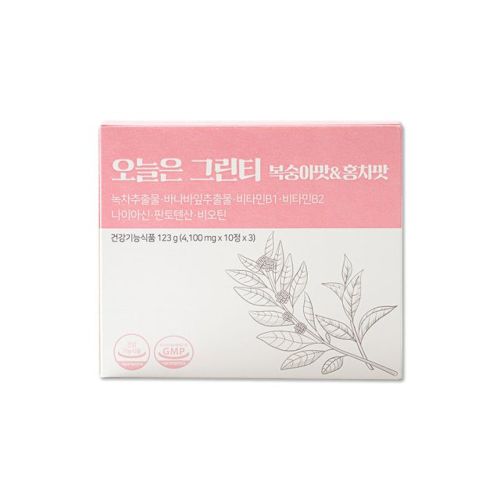 오늘은 그린티 복숭아맛&홍차맛